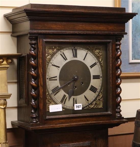 An oak longcase